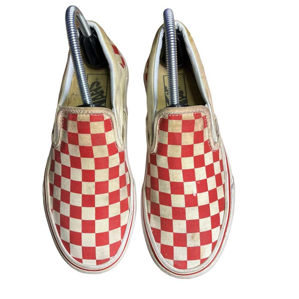 Vans Classic Red Checkerboard Slip-On Unisex Snea… - image 2