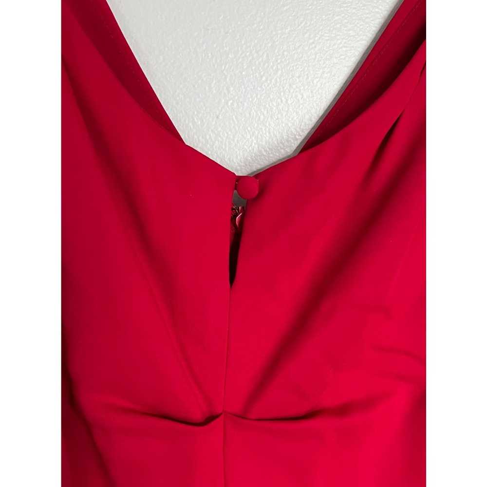 NICOLE MILLER COLLECTION Dress Size 0 Red Silk Sl… - image 4