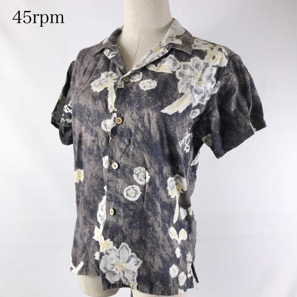 45Rpm Floral Open Collar Shirt Blouse Aloha 3 W46… - image 1