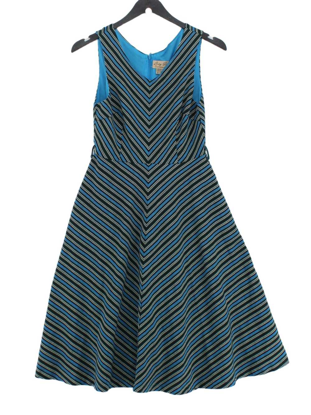 Lindy Bop Women's Midi Dress UK 10 Blue 100% Poly… - image 1