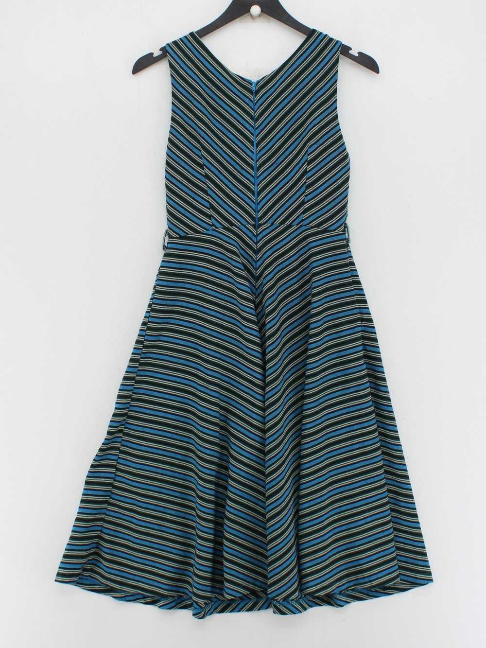 Lindy Bop Women's Midi Dress UK 10 Blue 100% Poly… - image 5