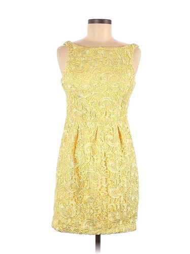 Aidan by Aidan Mattox Women Yellow Casual Dress 6