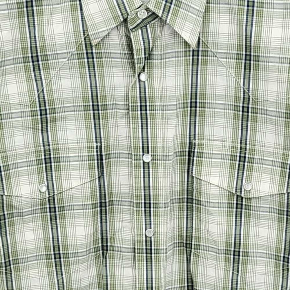Wrangler Western Shirt Mens Large Plaid Pearl Sna… - image 2