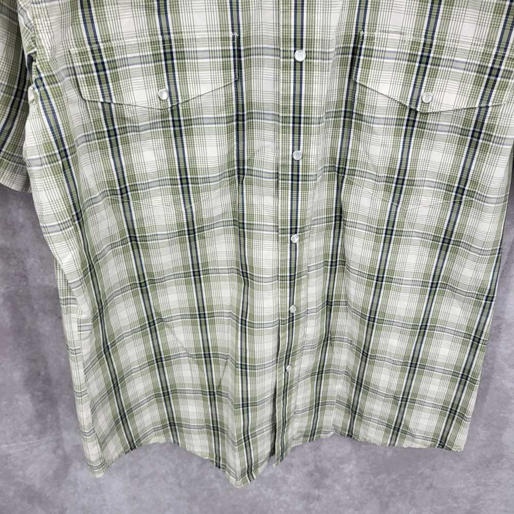Wrangler Western Shirt Mens Large Plaid Pearl Sna… - image 3