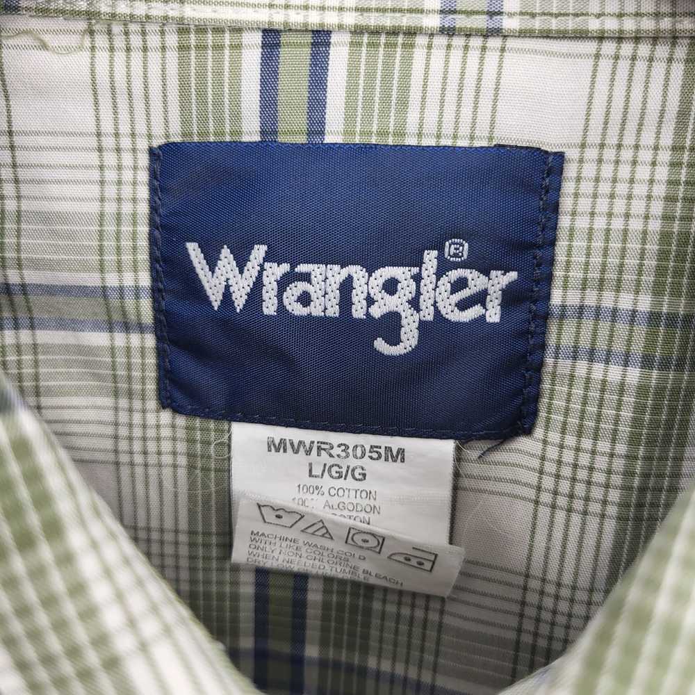 Wrangler Western Shirt Mens Large Plaid Pearl Sna… - image 5