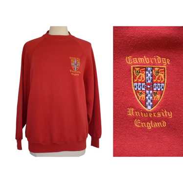 Vintage 80s University of Cambridge Sweatshirt Si… - image 1