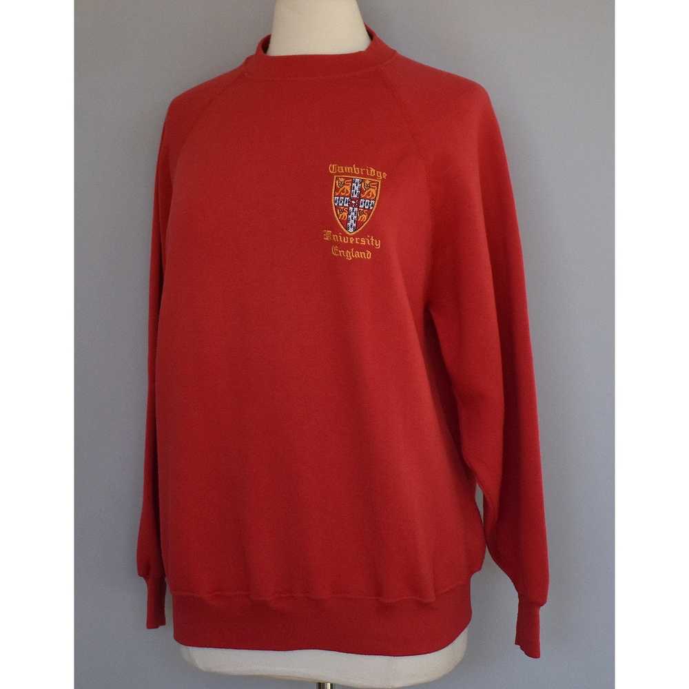 Vintage 80s University of Cambridge Sweatshirt Si… - image 4