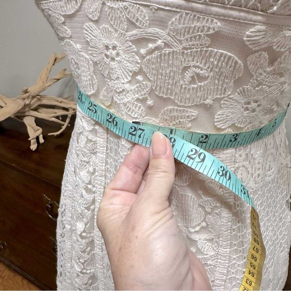 Solitaire Ivory Lace Crochet Midi Dress, Boho Bea… - image 11