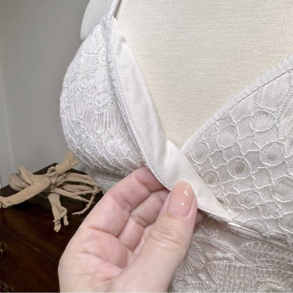 Solitaire Ivory Lace Crochet Midi Dress, Boho Bea… - image 5