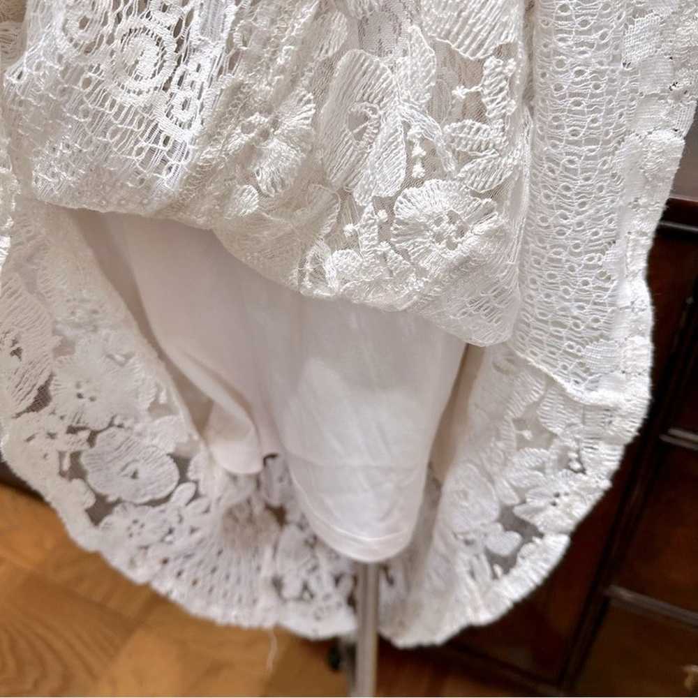 Solitaire Ivory Lace Crochet Midi Dress, Boho Bea… - image 7