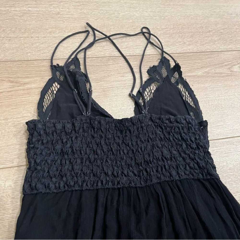 FP One Free People Black Adella Lace Slip Dress M… - image 4