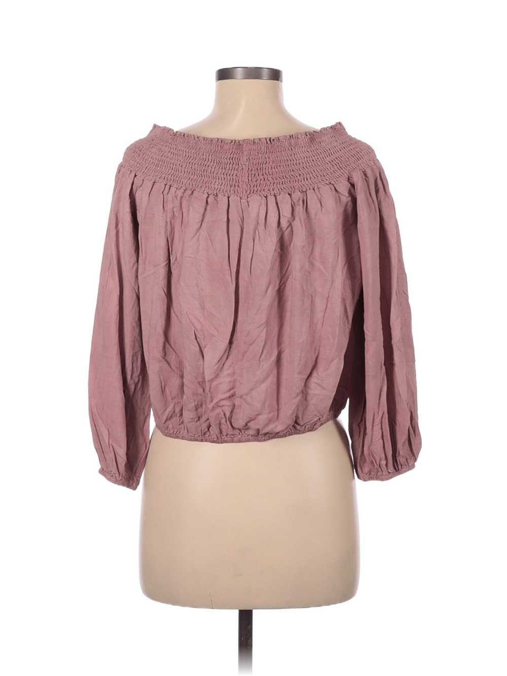 Storia Women Pink Long Sleeve Blouse M - image 2