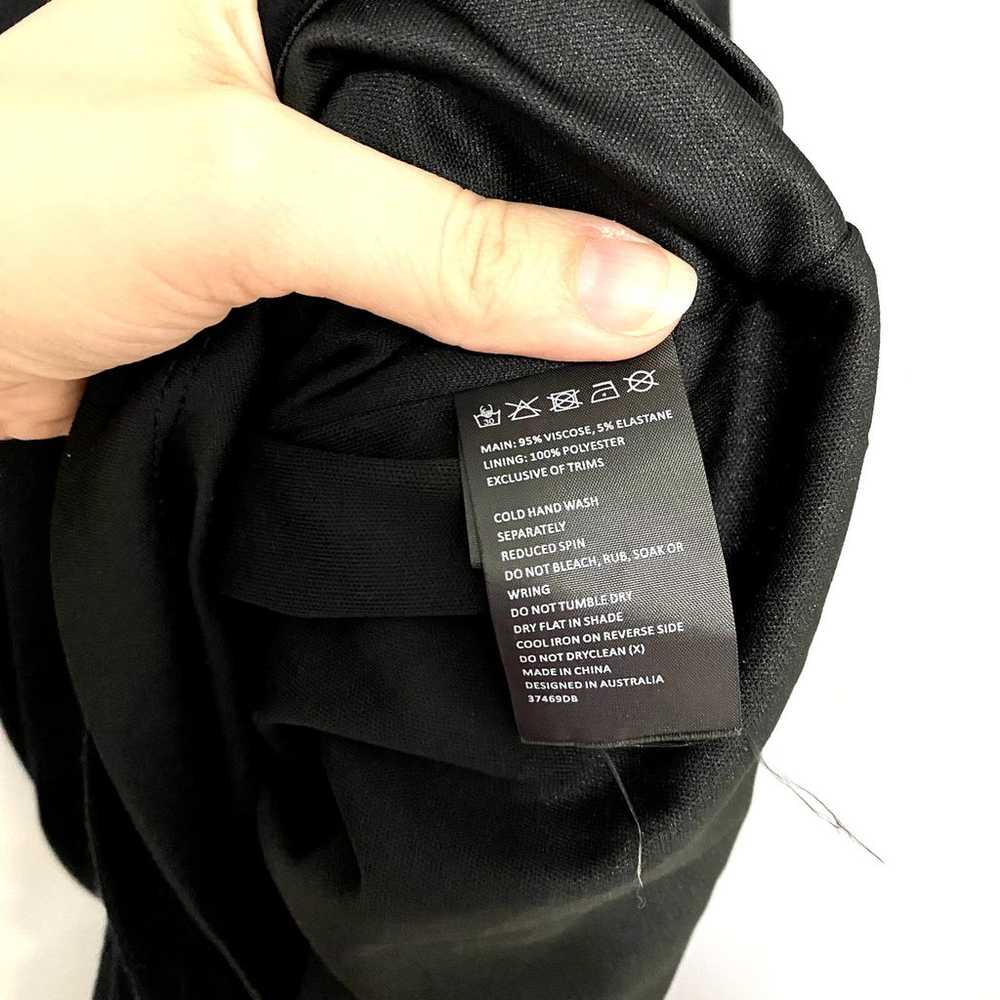 Bardot Black Soft Knit Lace-up Deep V-neck Sleeve… - image 3
