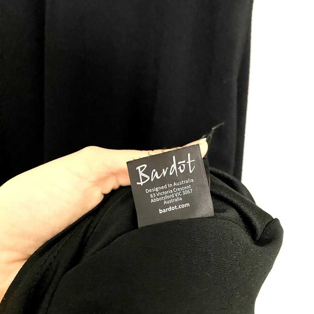 Bardot Black Soft Knit Lace-up Deep V-neck Sleeve… - image 5