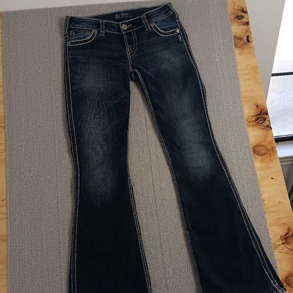 Silver Jeans Co. Frances 22" Flare Jeans 30X32 Em… - image 3