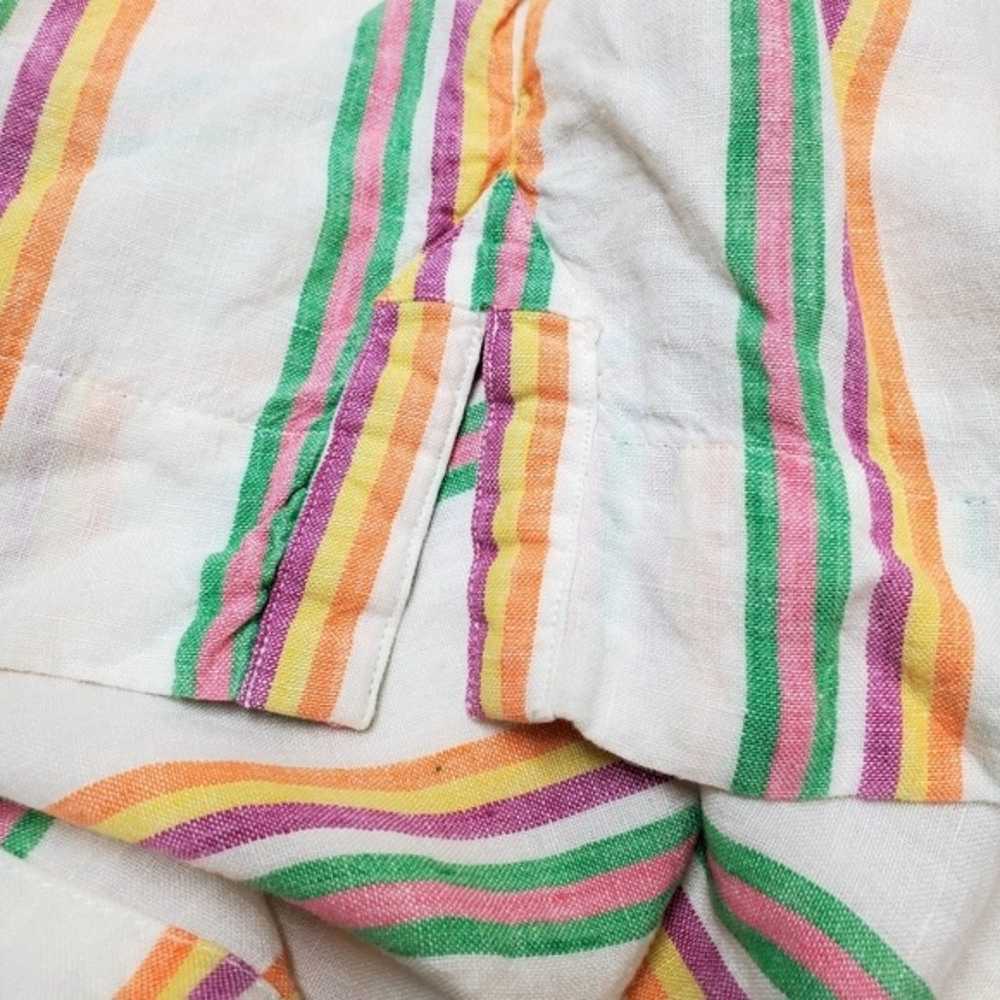 BODEN Katie White Multi-Color Stripes Linen Dress… - image 10
