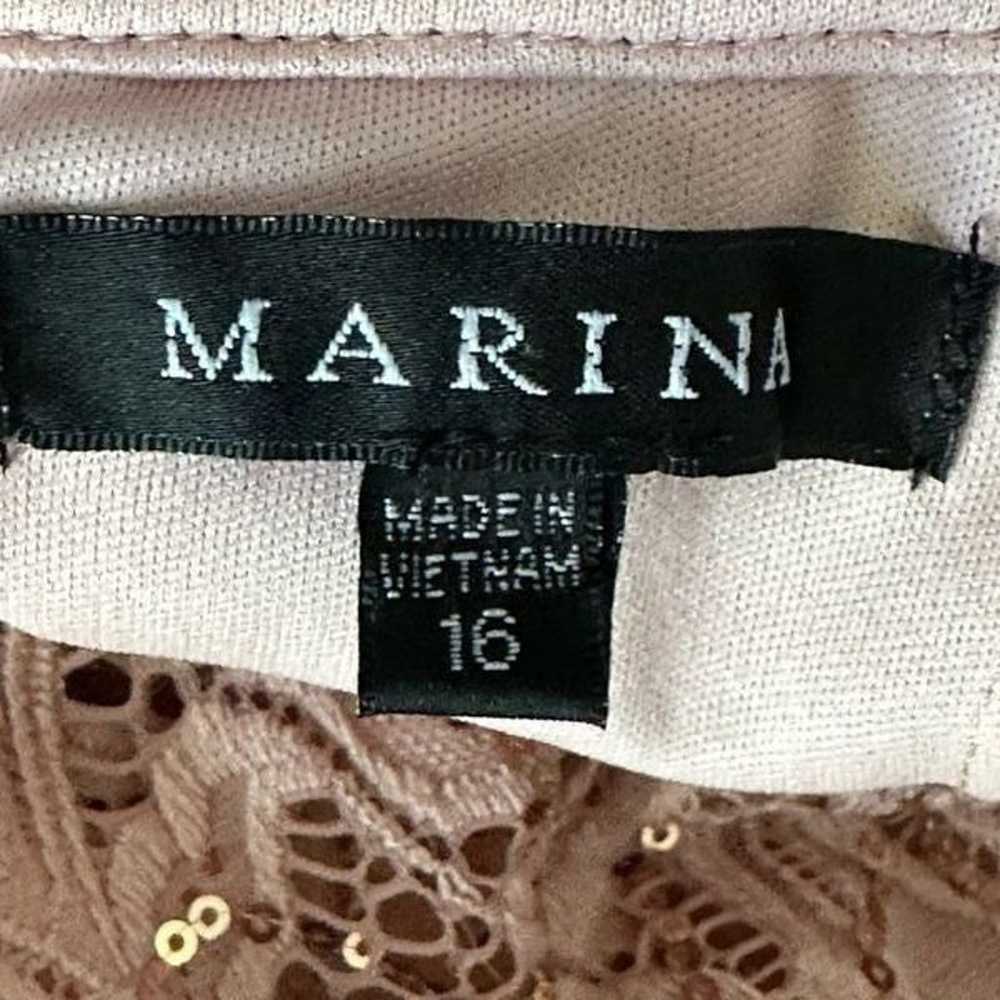 Marina Pink Sequin Lace Midi Cocktail Dress | Siz… - image 7