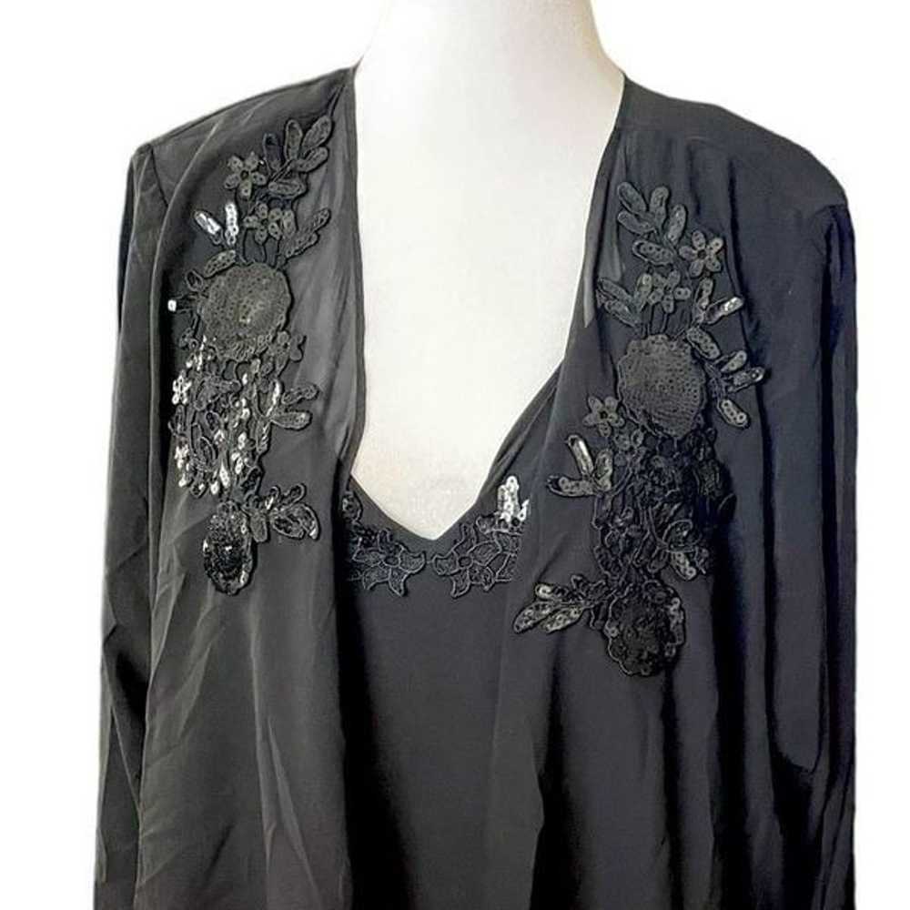 2PIECE BLACK BEADED NECKLINE DRESS SET - image 10