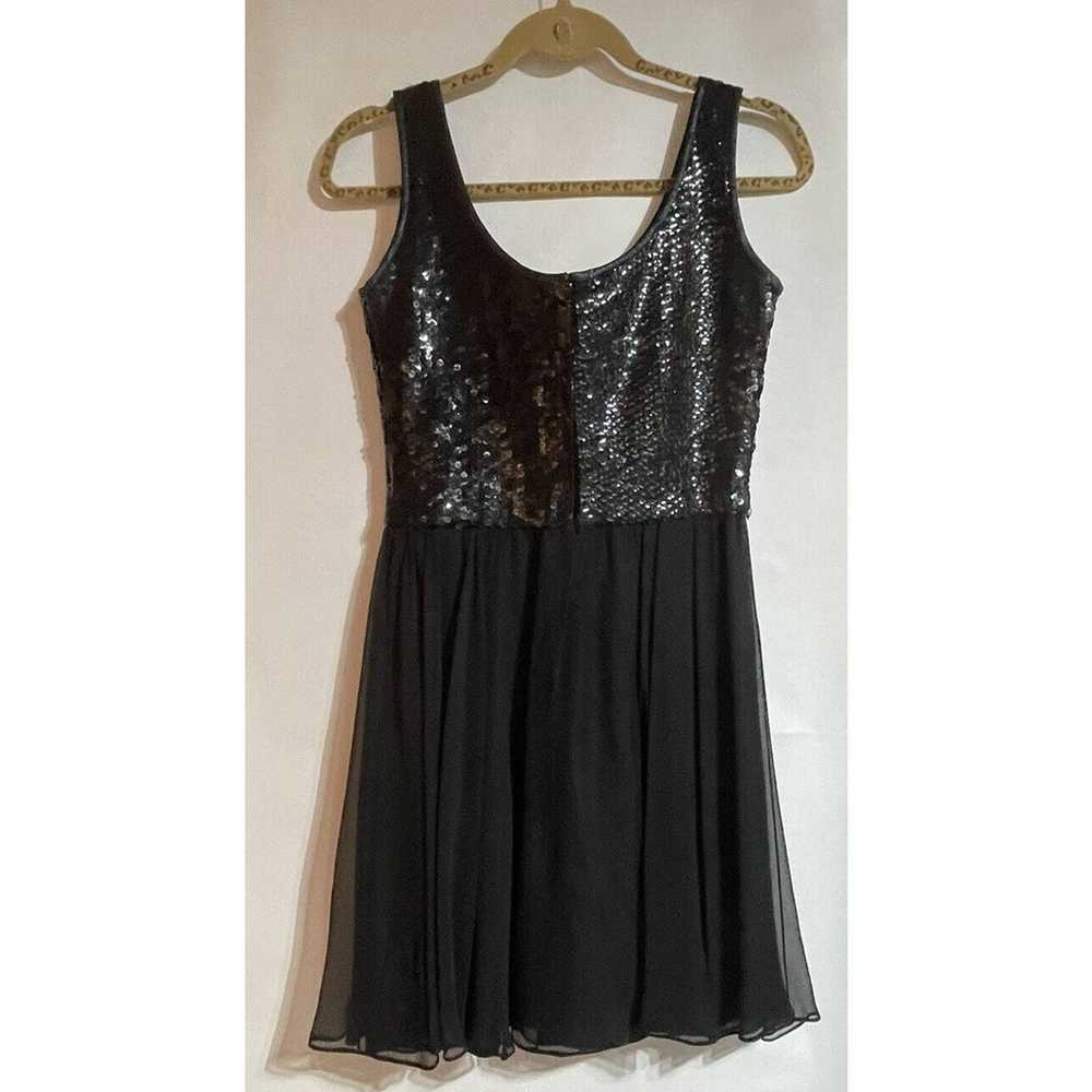 Tom and Linda Platt Black Sequin Cocktail Dress w… - image 5