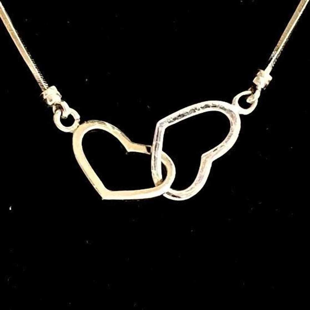 Sterling Silver AOA Sterling 925 16” Double Heart… - image 3