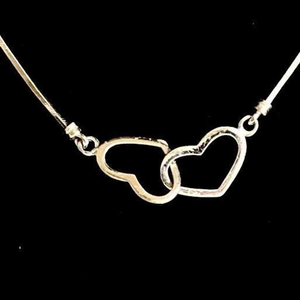 Sterling Silver AOA Sterling 925 16” Double Heart… - image 5