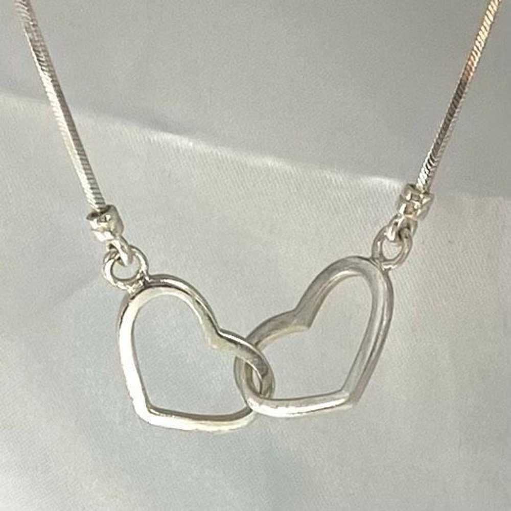 Sterling Silver AOA Sterling 925 16” Double Heart… - image 6