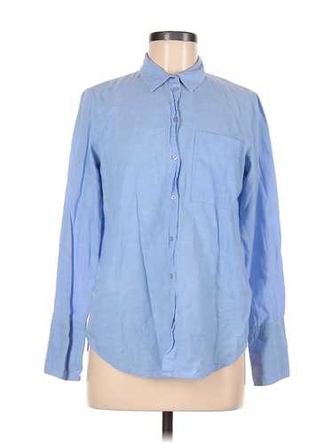 Topshop Women Blue Long Sleeve Blouse 6 - image 1