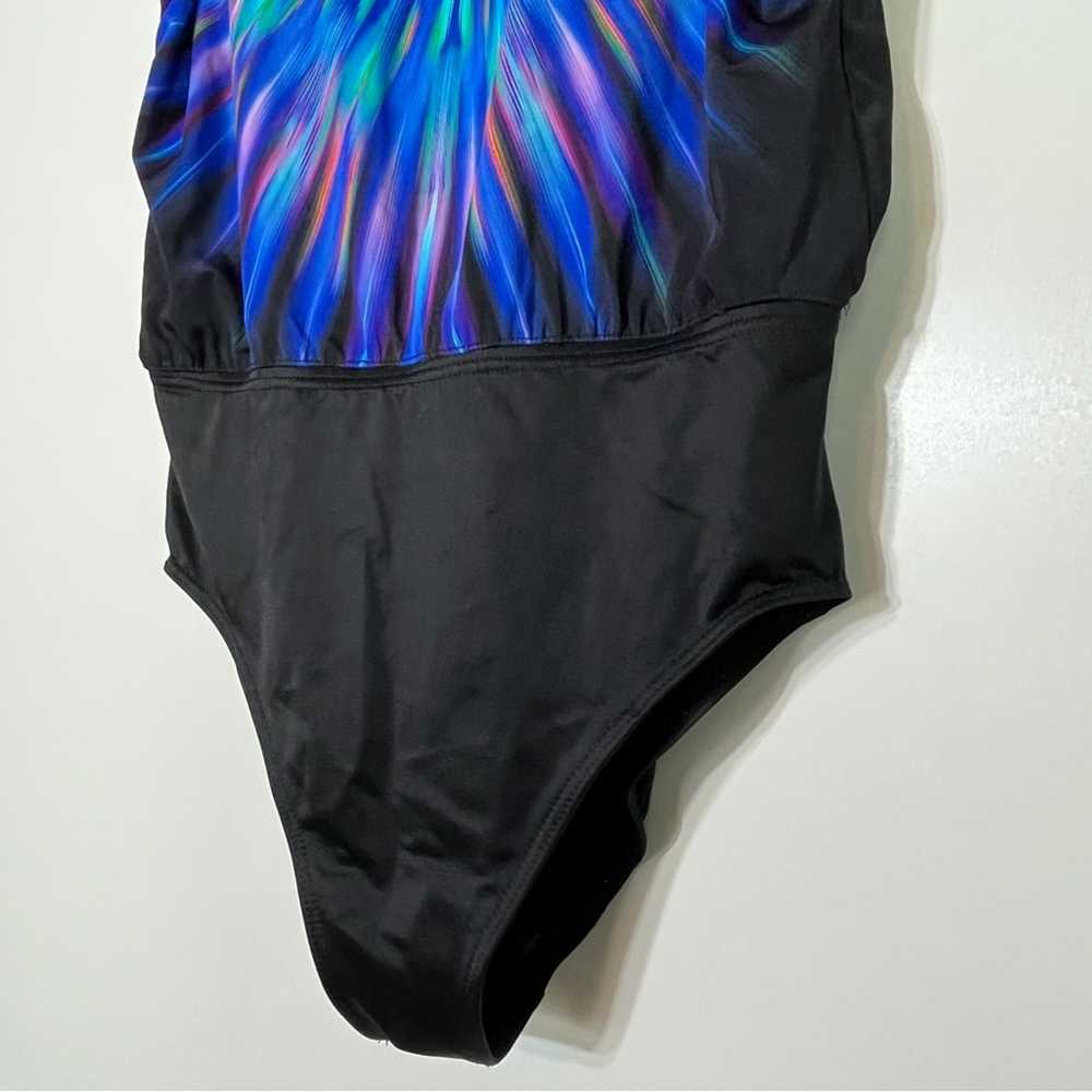Miraclesuit Black and Blue Starburst Swimsuit Siz… - image 3