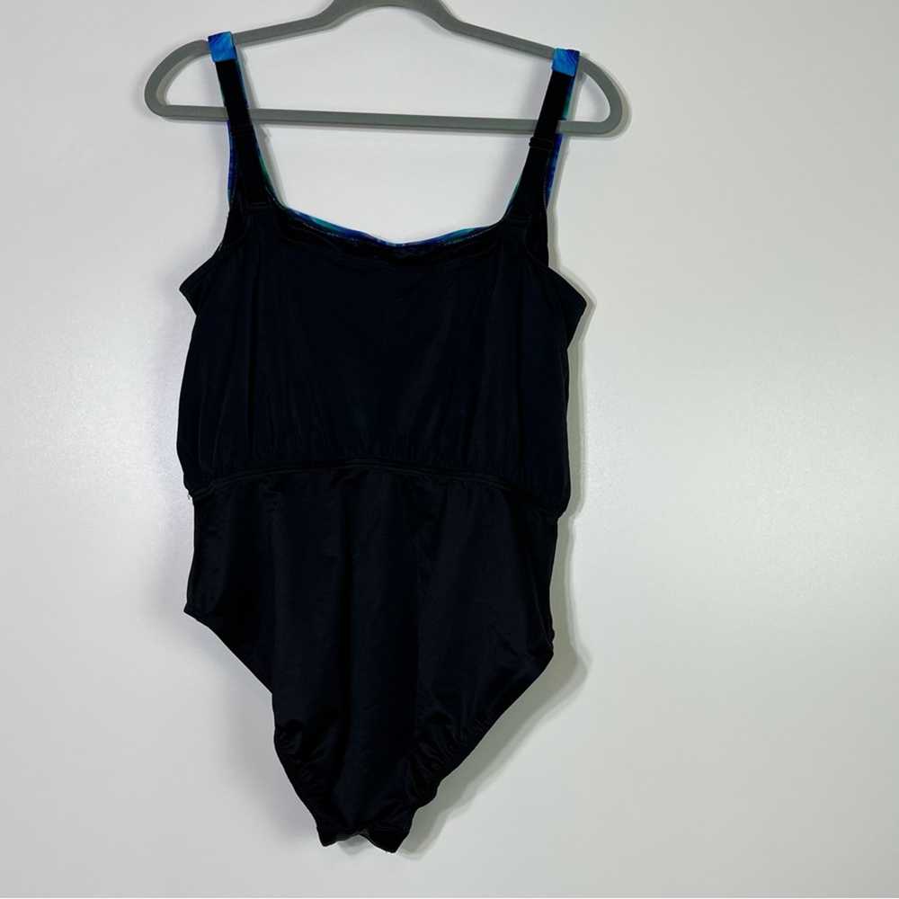 Miraclesuit Black and Blue Starburst Swimsuit Siz… - image 4