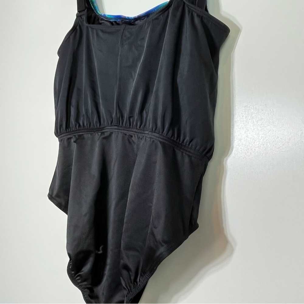 Miraclesuit Black and Blue Starburst Swimsuit Siz… - image 5