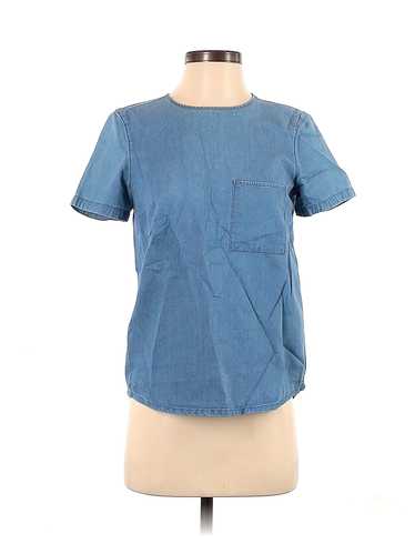 Madewell Women Blue Short Sleeve Blouse XS