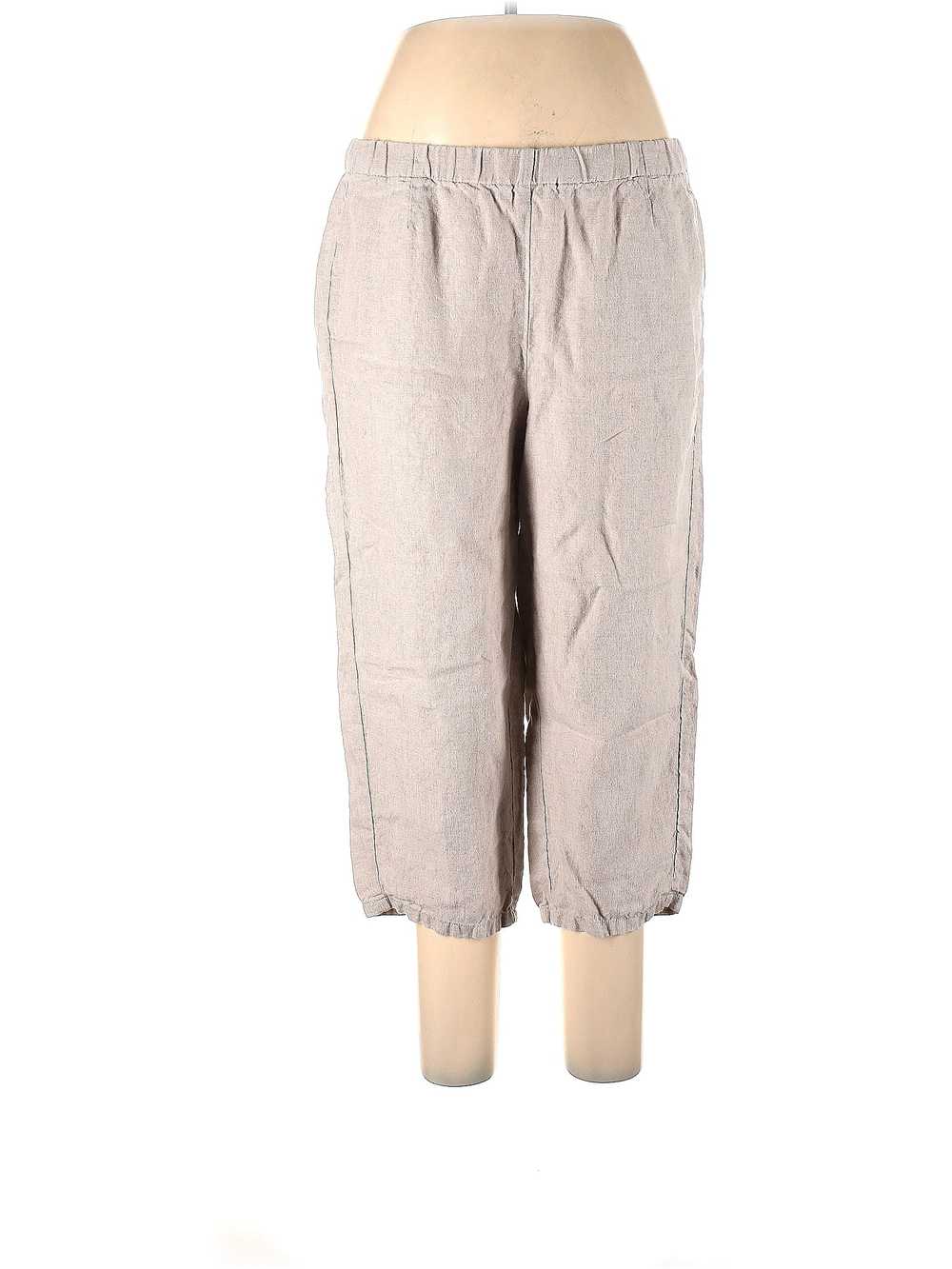 J.Jill Women Gray Linen Pants L Petites - image 1