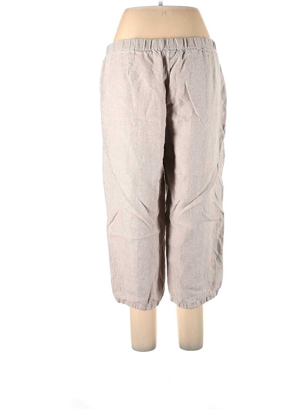 J.Jill Women Gray Linen Pants L Petites - image 2