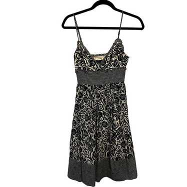 BCBG black and cream floral dress XS - image 1
