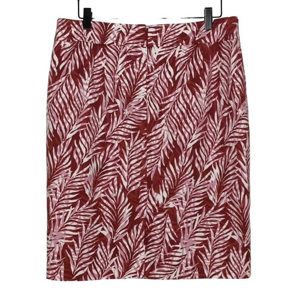 Ann Taylor Factory Red Pink & White Palm Frond Le… - image 4