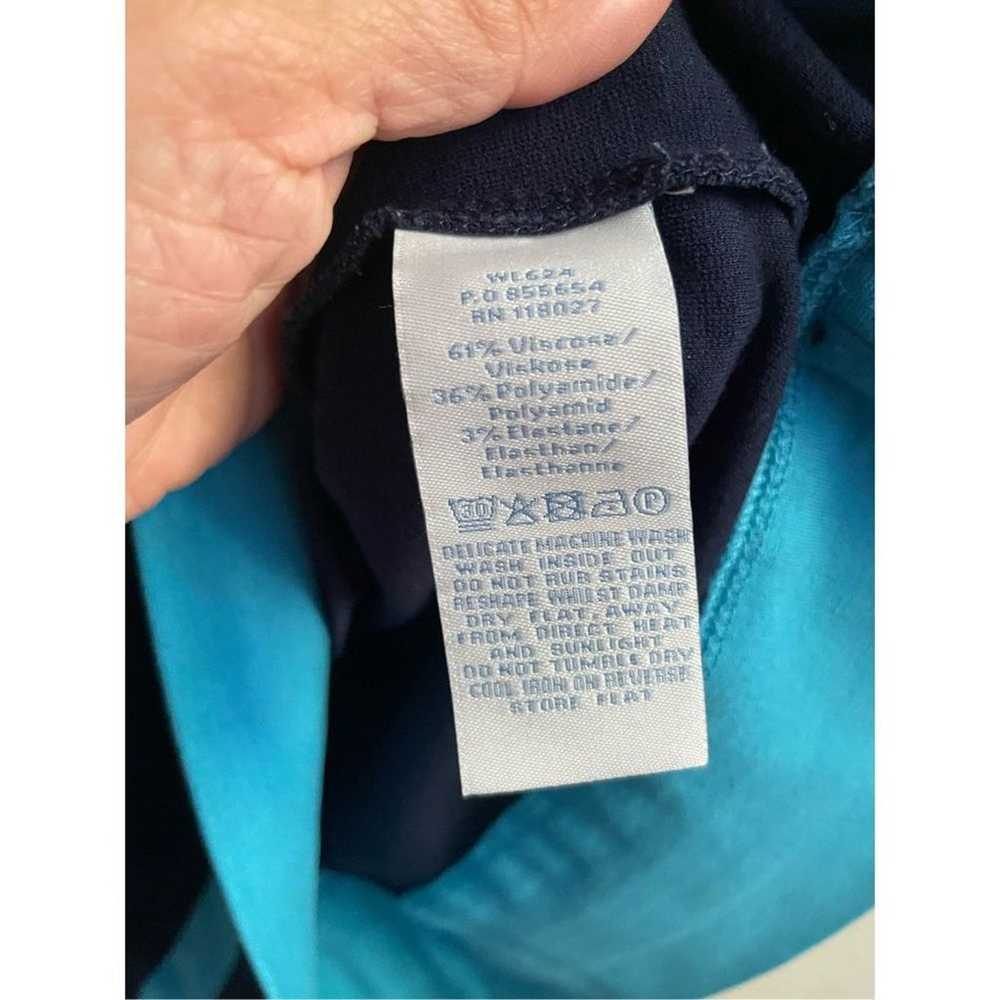 Boden dress shift blue 3/4 sleeves pockets color … - image 8