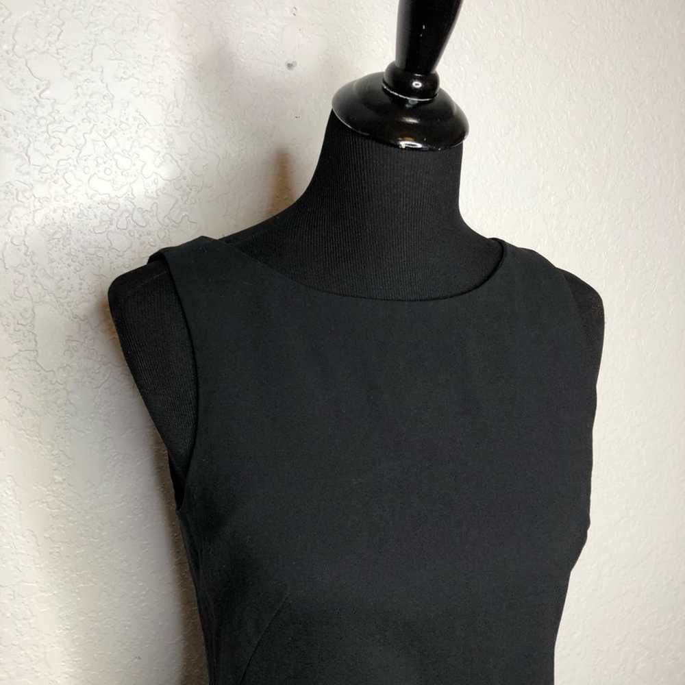 Theory black sleeveless wool blend sheath dress s… - image 2