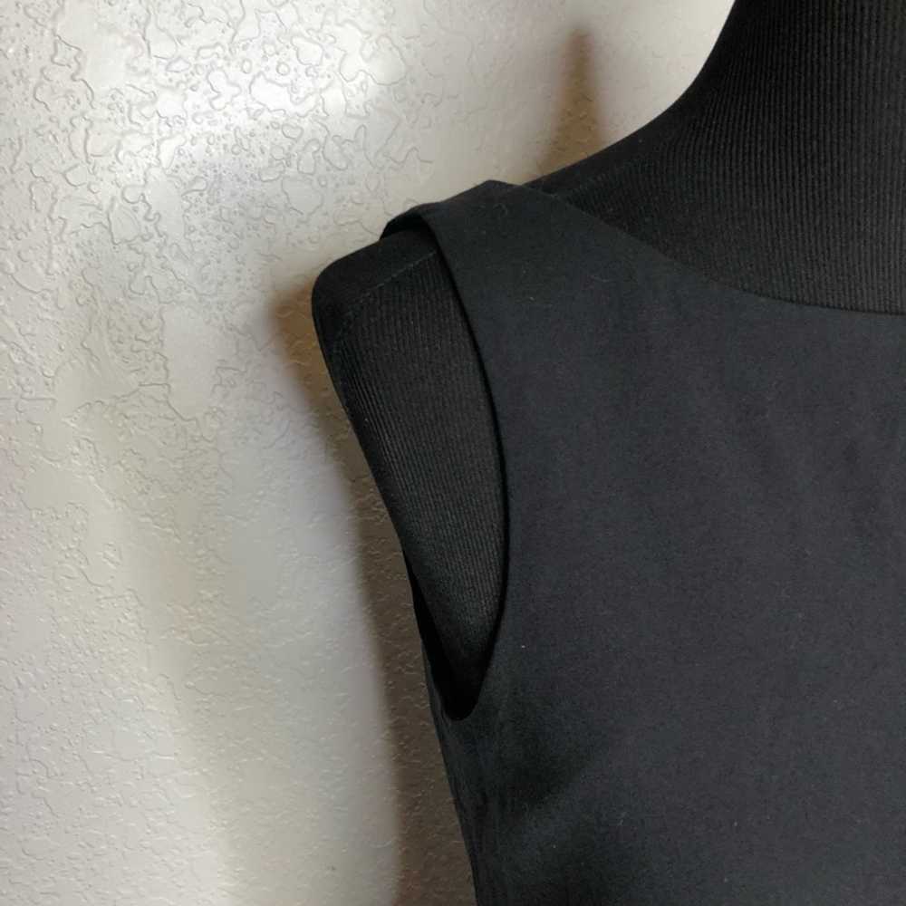 Theory black sleeveless wool blend sheath dress s… - image 5