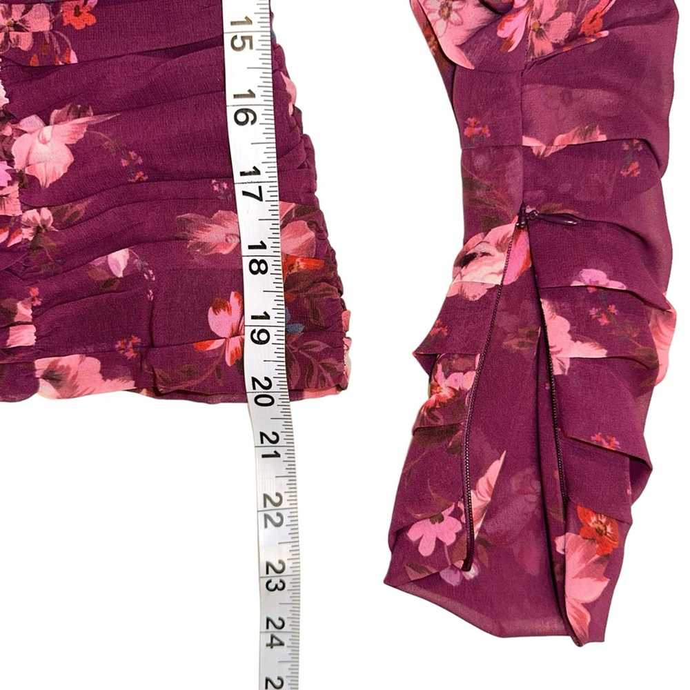 LPA Martha Floral Long Sleeve Chiffon Ruched Blou… - image 8