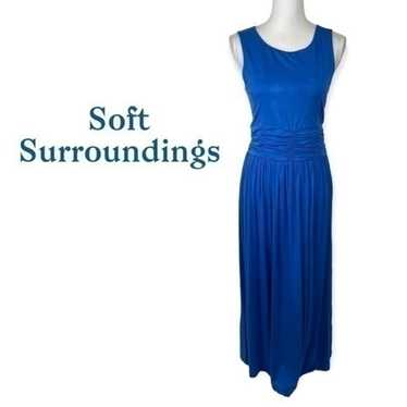 Soft Surroundings Cobalt Blue Goddess Maxi Dress N