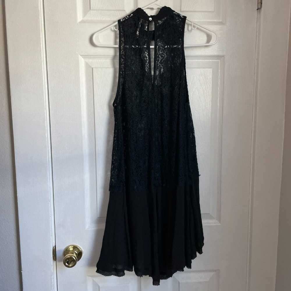 Free People Tell Tale Heart Black Lace Tunic Dress - image 7