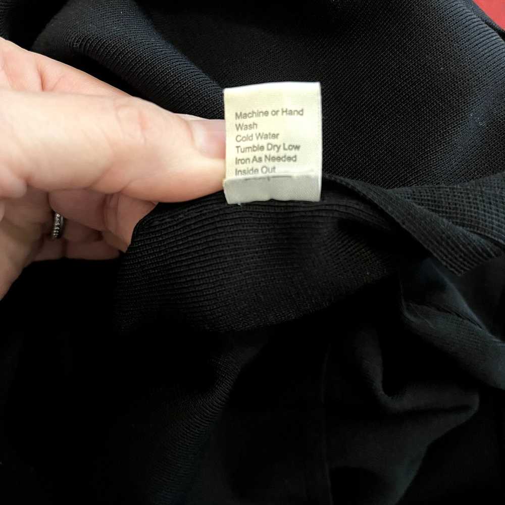 Ming Wang Black Knit Midi Short Sleeve Dress Size… - image 7