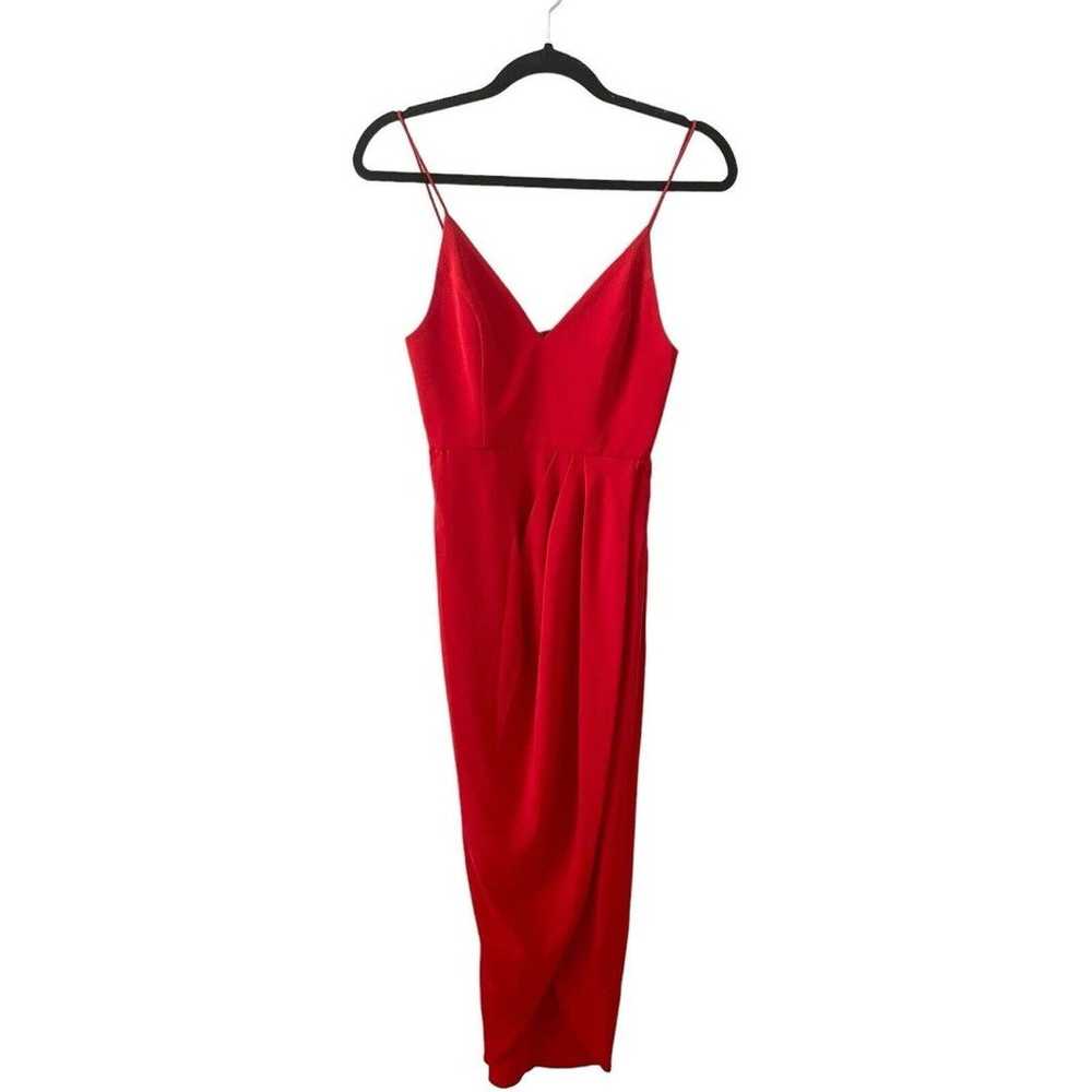 Shona Joy Core Cocktail Draped Dress in Tomato Re… - image 4