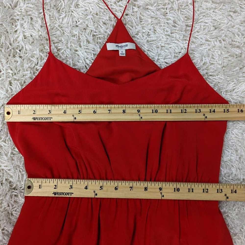 Madewell Silk Starview Cami Mini Dress Red Size 0 - image 6
