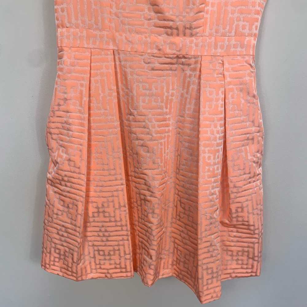 Shoshanna Pleated Sleeveless Peach Pink Mini Dres… - image 4
