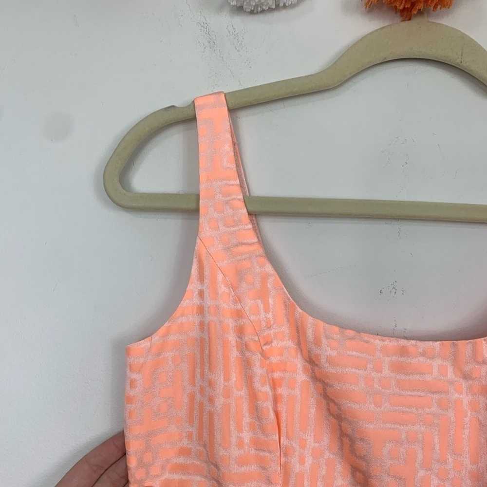 Shoshanna Pleated Sleeveless Peach Pink Mini Dres… - image 5