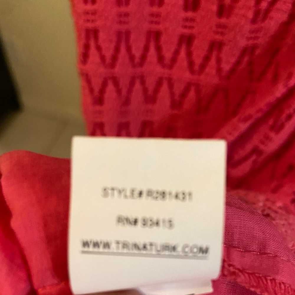 Trina Turk Pink Lace  Studded Collar Dress Sz 4 - image 3