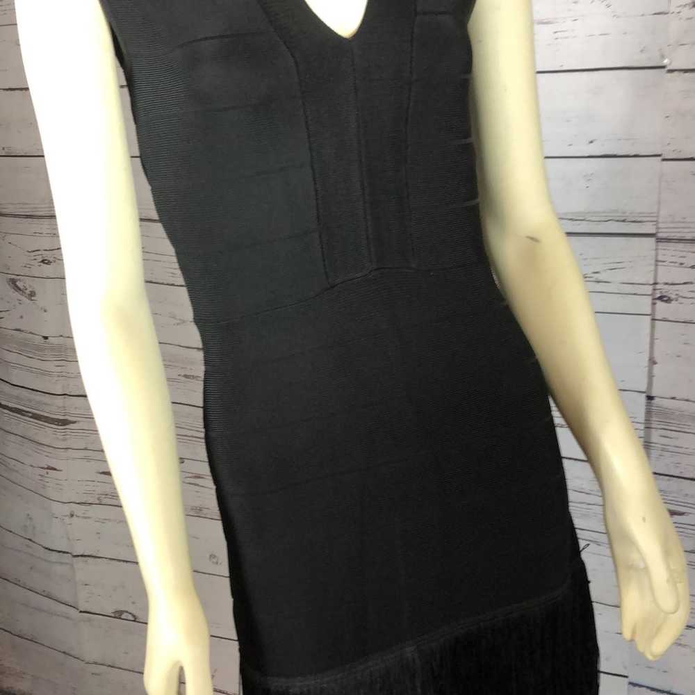 VENUS Bandage Fringe sleeveless black Dress size 4 - image 11