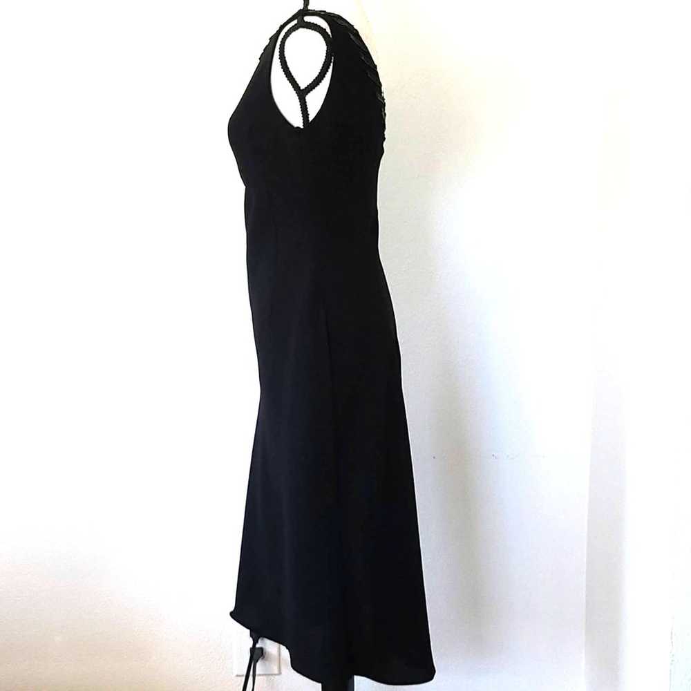 Evan Picone Cocktail Dress Women's S Black Beaded… - image 3