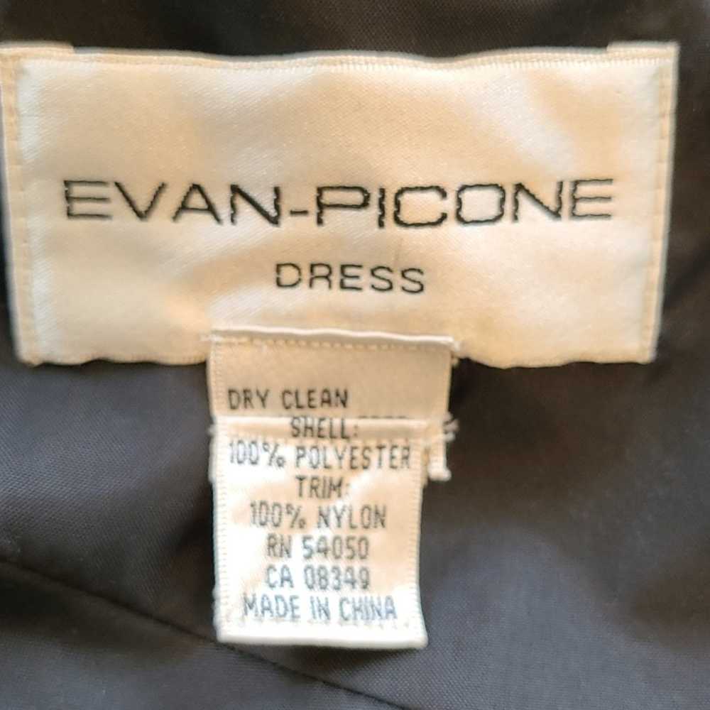 Evan Picone Cocktail Dress Women's S Black Beaded… - image 7